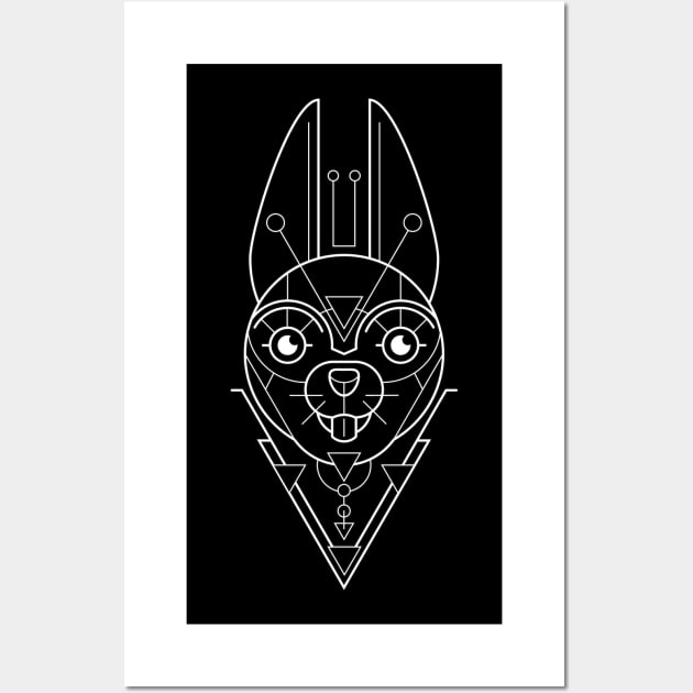 Rabbit Sacred Geometry Wall Art by jdmart